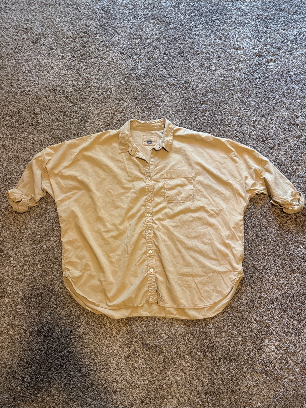 American Eagle tan button down